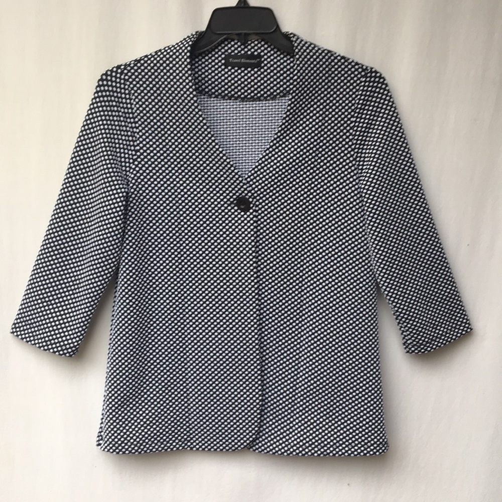 Like New Travel Elements Polka Dot Jacket SzMED